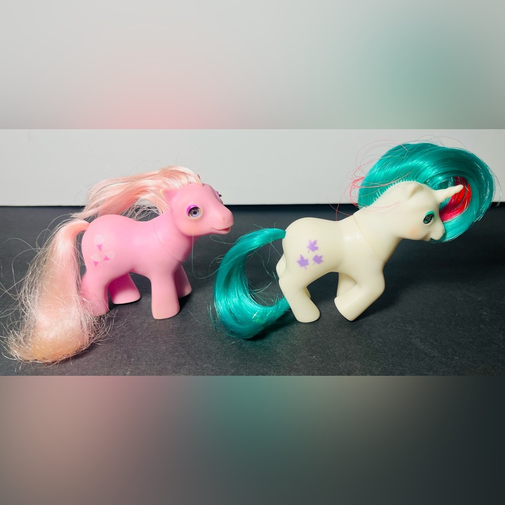 1985 G1 My Little Pony Beddy-Bye-Eye Baby Ponies-Baby Gusty/Baby Lickety-Split